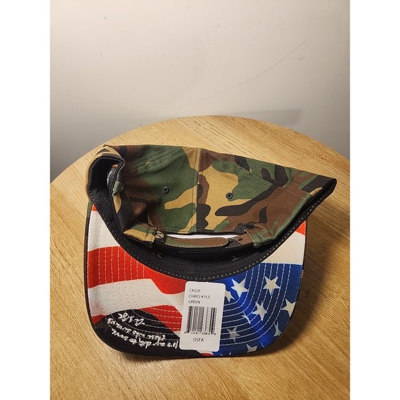 Hooey Men's Chris Kyle Hat Green Camo Adjustsble Flexfit 110 Cap Punisher Logo - Picture 4 of 4